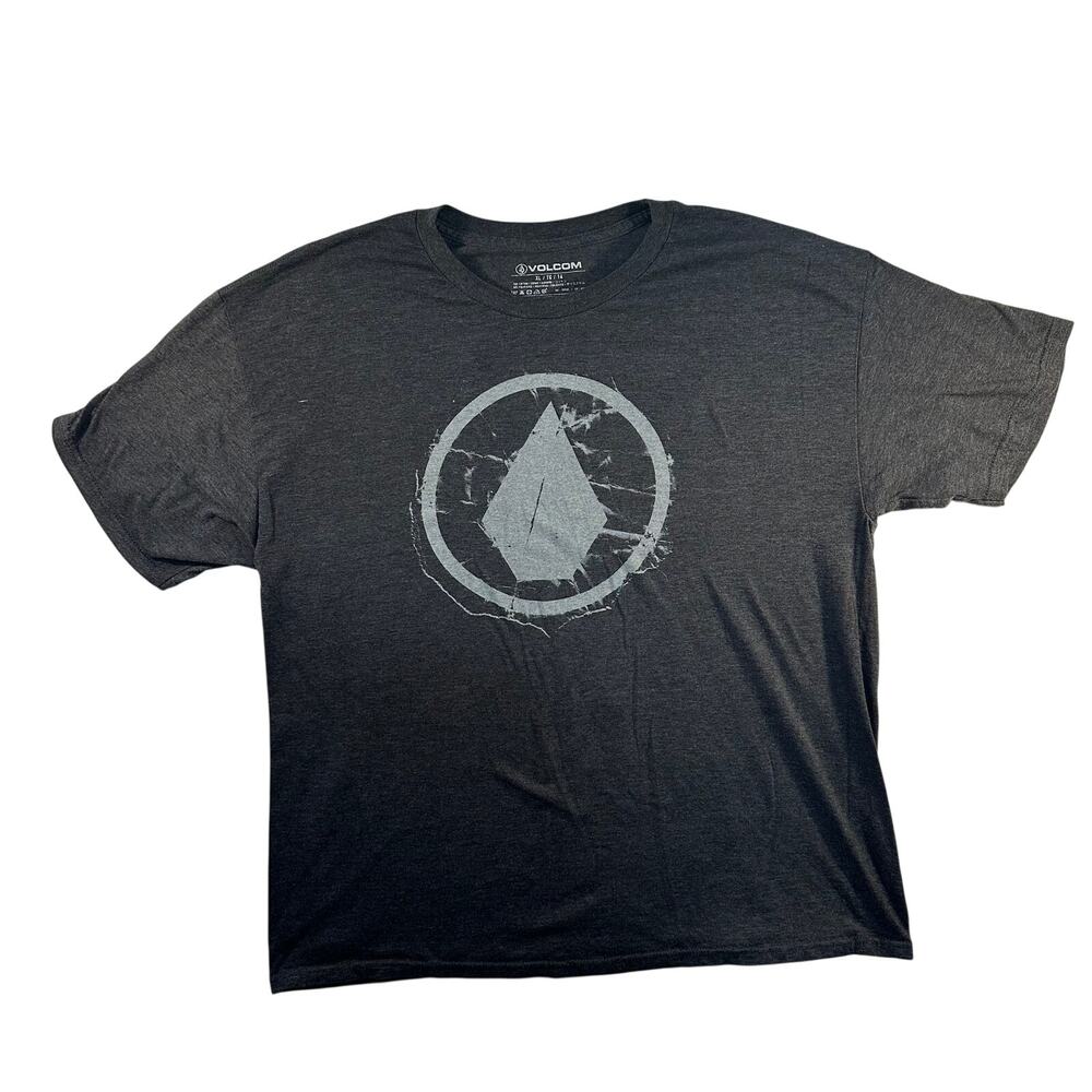 Volcom Men's Gray Graphic Logo Tshirt Size XL